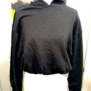Madden girl black rhinestone pullover hoodie